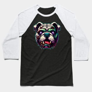 Zombie Bulldog Baseball T-Shirt